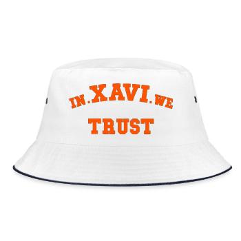 Xavi Wir vertrauen Graphic Tee - Bucket Hat - Weiß/Navy - Vorne