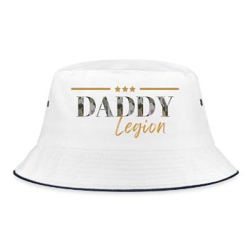 Daddy Legion - Bucket Hat - Weiß/Navy - Vorne