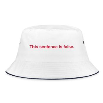 This Sentence Is False - Bucket Hat - white/navy - Front