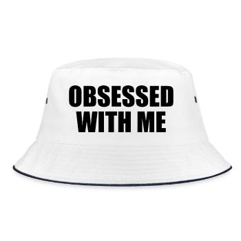 obsessed with me - Bucket Hat - white/navy - Front