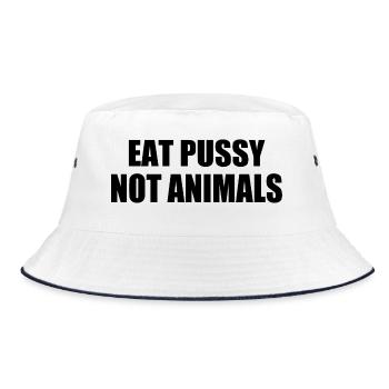 Eat pussy not animals - Bob - blanc/marine - Devant
