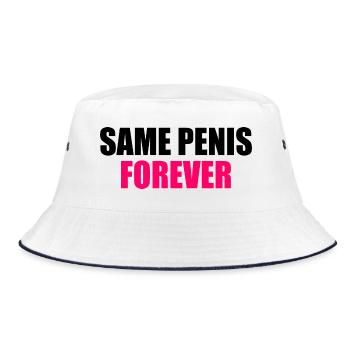 Same penis forever - Bucket Hat - Weiß/Navy - Vorne