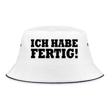 I'm done - Bucket Hat - white/navy - Front