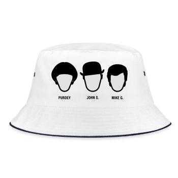 Chapeau Melon (S-05-P-JS-MG) - Bob - blanc/marine - Devant