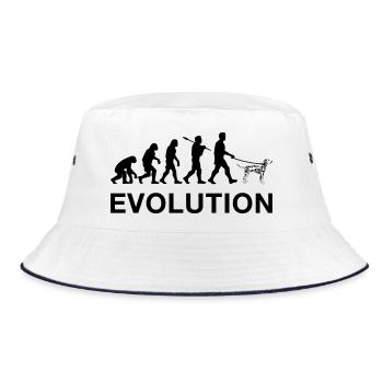 Evolution - Bucket Hat - Weiß/Navy - Vorne