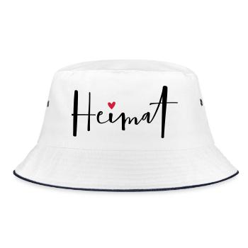 Home I Home At Home Heart Gift - Bucket Hat - white/navy - Front