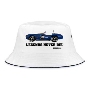 Legends Never Die – Classic Racer 1962 - Bucket Hat - white/navy - Front