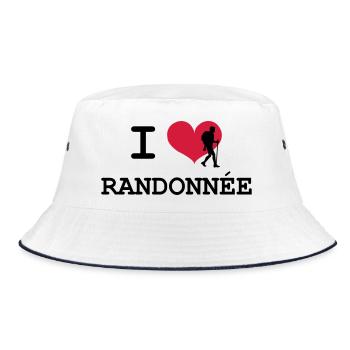 I Love Randonnée - Bob - blanc/marine - Devant
