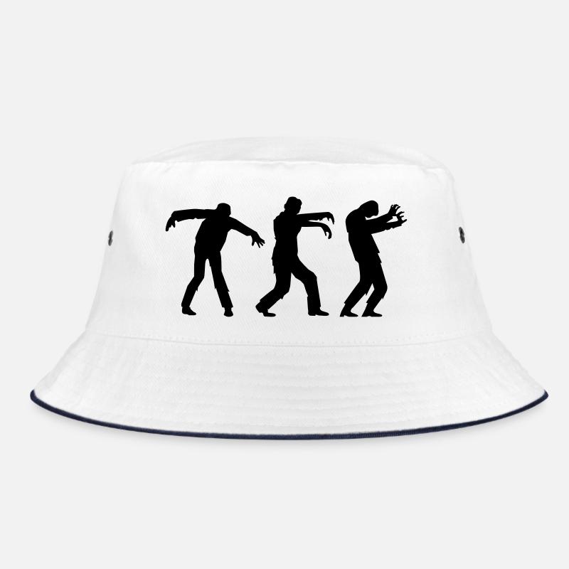zombies - Bucket Hat - Weiß/Navy