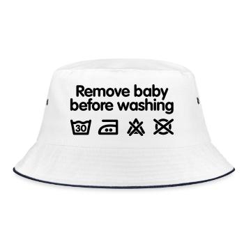 Remove baby before washing - Bob - blanc/marine - Devant