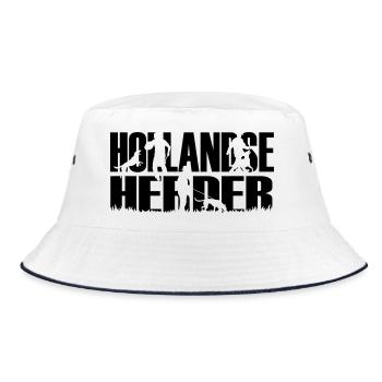 IPO Hollandse Herder - Bucket Hat - Weiß/Navy - Vorne