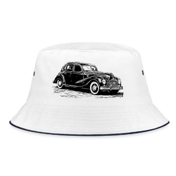 EMW 340/2 station wagon - Bucket Hat - white/navy - Front
