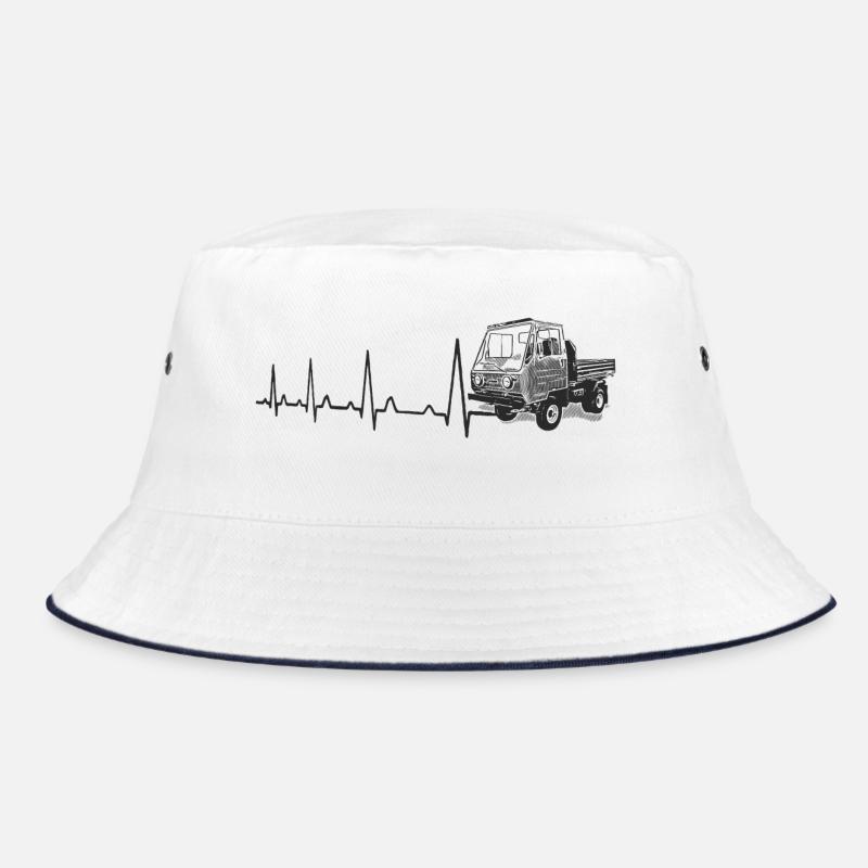 Herzschlag - Multicar M25 - Bucket Hat - Weiß/Navy