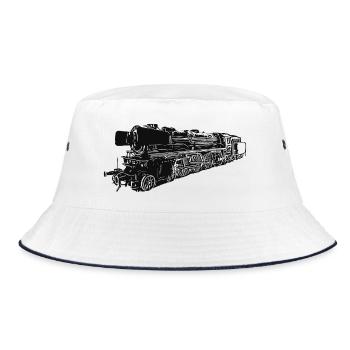 Dampflok 01 180 - Bucket Hat - Weiß/Navy - Vorne