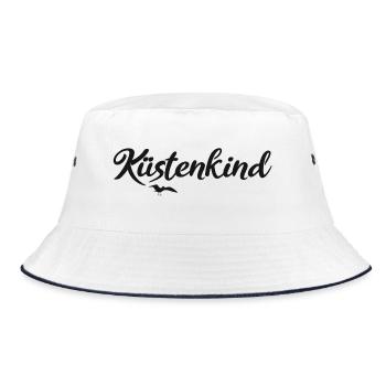 Küstenkind - Bucket Hat - Weiß/Navy - Vorne