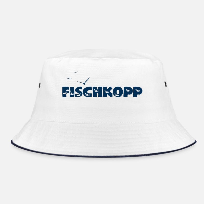Fischkopp - Bucket Hat - Weiß/Navy