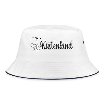 Küstenkind - Bucket Hat - Weiß/Navy - Vorne