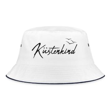 Küstenkind - Bucket Hat - Weiß/Navy - Vorne