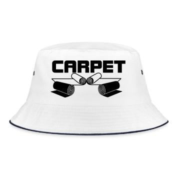 Carpet rolls logo - Bucket Hat - white/navy - Front