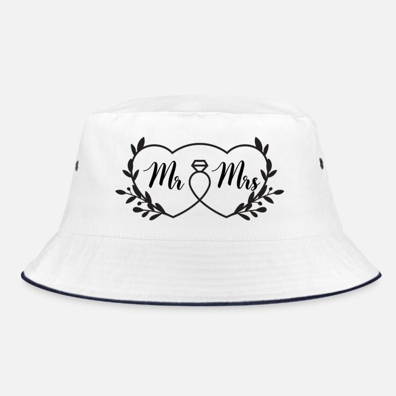 Mr Mrs - Bucket Hat - white/navy