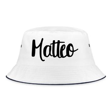 Matteo - Bucket Hat - white/navy - Front