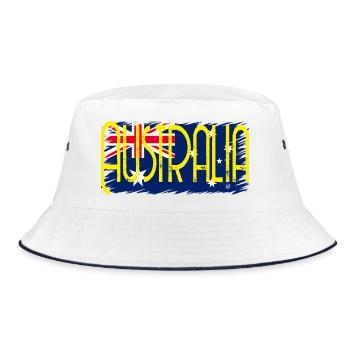 Australia two - Bucket Hat - white/navy - Front