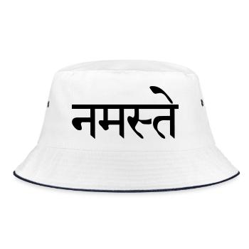 Namaste Sanskrit écrit - Bob - blanc/marine - Devant
