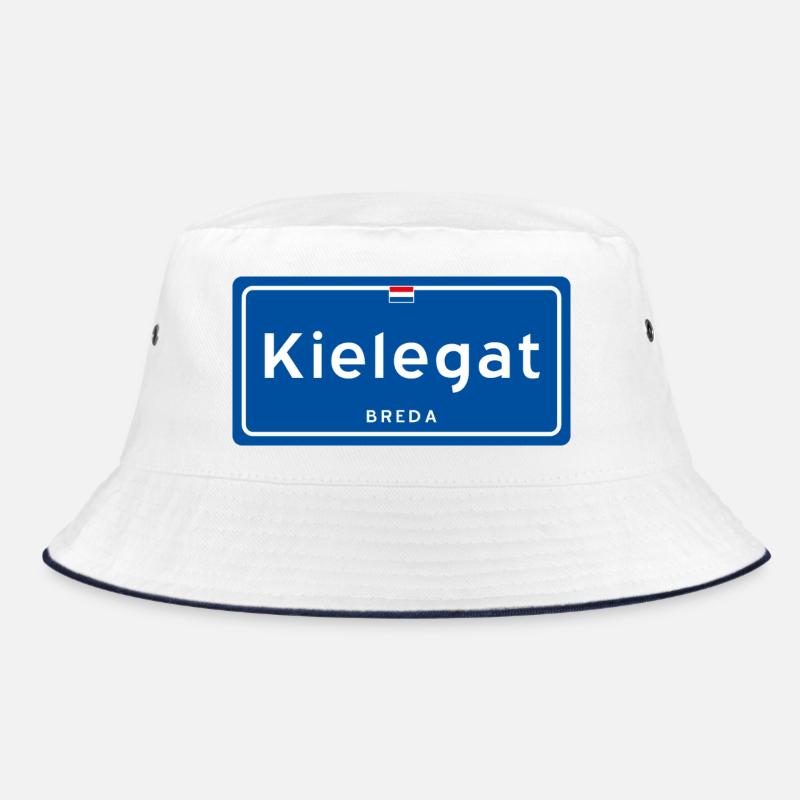 Panneau de la ville de carnaval de Kielegat (Breda) - Bob - blanc/marine