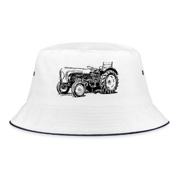 Tractor Star 219 - Bucket Hat - white/navy - Front
