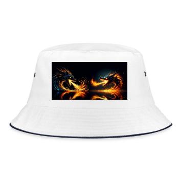 Heat of Battle - Bucket Hat - white/navy - Front