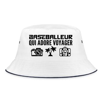 Voyageurs & Baseballeurs : Passion & Découverte - Bob - blanc/marine - Devant