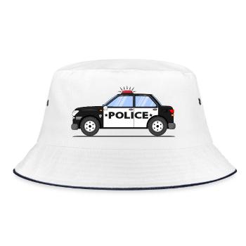 Police noir et blanc - Bob - blanc/marine - Devant