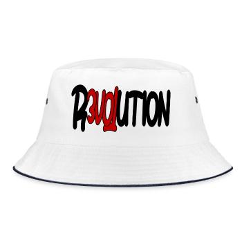 Revolution - Love - Bucket Hat - white/navy - Front
