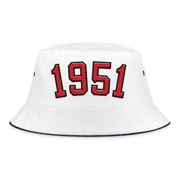 Sport year of birth 1951 - Bucket Hat - white/navy - Front