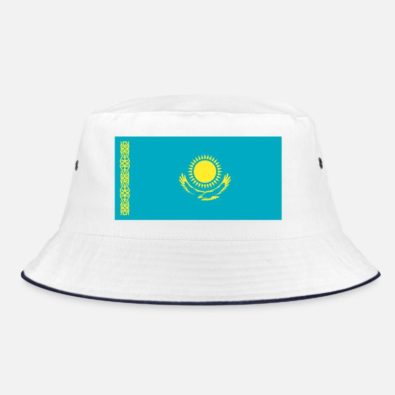 Kasachstan - Bucket Hat - Weiß/Navy