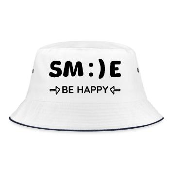 SMILE - soyez heureux - Bob - blanc/marine - Devant