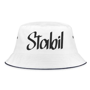 Stabil - Bucket Hat - Weiß/Navy - Vorne