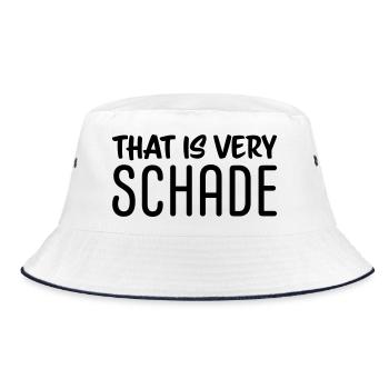 That is very schade - Bucket Hat - Weiß/Navy - Vorne