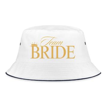 Team Bride! Customizable - Bucket Hat - white/navy - Front