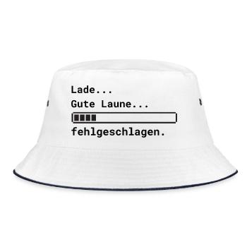 Lade Gute Laune - Bucket Hat - Weiß/Navy - Vorne