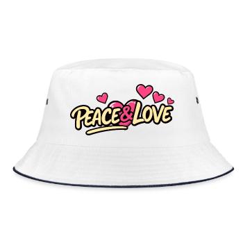 Peace & Love Hearts Logo - Bob - blanc/marine - Devant