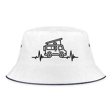 Van Heartbeat - Bucket Hat - white/navy - Front