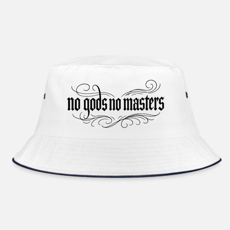 No gods no masters Gothic - Bucket Hat - white/navy