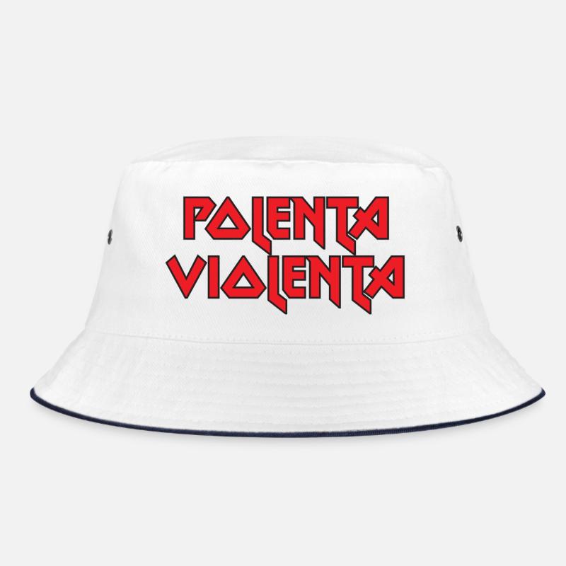 Polenta Violenta - Bucket Hat - Weiß/Navy