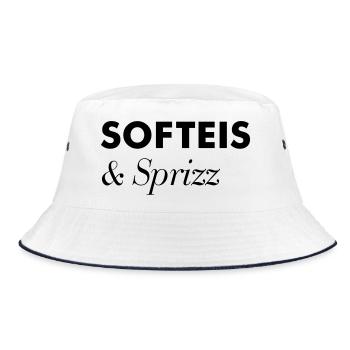 Soft Cream Sprizz Summer Holiday - Bucket Hat - white/navy - Front