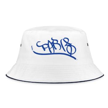 Paris Graffiti Urban Style Design - Bucket Hat - white/navy - Front