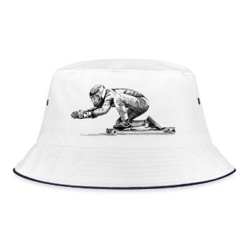 Longboard - Bucket Hat - white/navy - Front