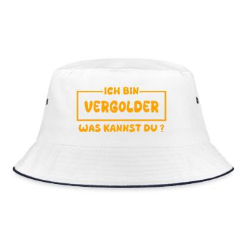 Vergolder als Beruf - Bucket Hat - Weiß/Navy - Vorne