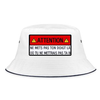 Ne mets pas ton doigt là... - Bob - blanc/marine - Devant