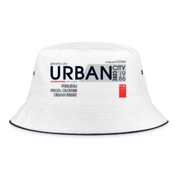 Horizon urbain en denim - Bob - blanc/marine - Devant